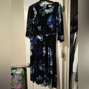 Calvin Klein velvet flare dress